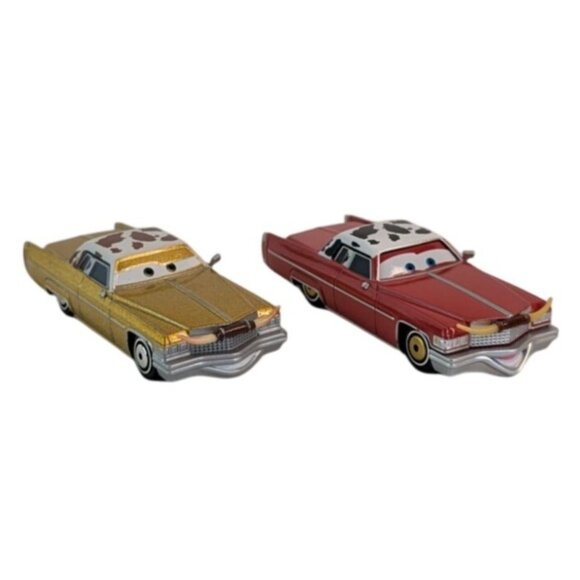 Disney Pixar Cars Diecast Rust-Eze Tex Dinoco Gold & Red Dex Heavy Metal Mater - Picture 1 of 13